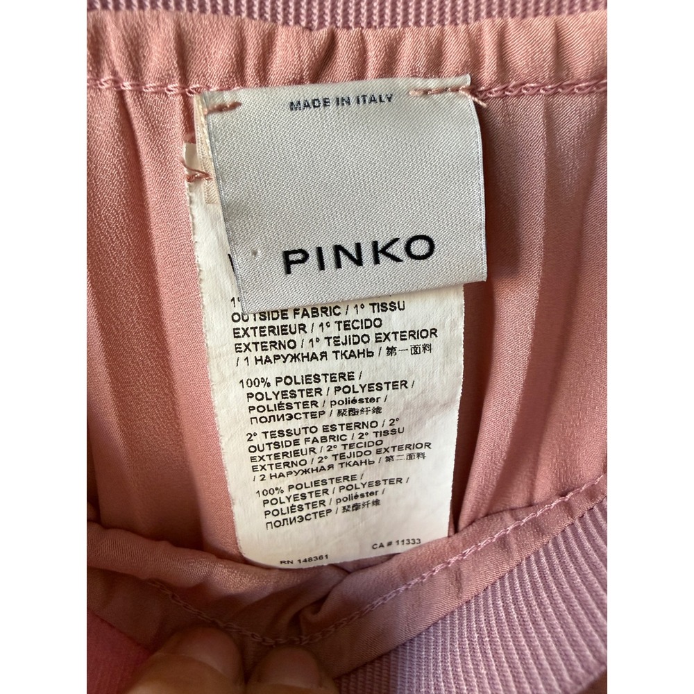 Pinko Made in Italy Two Tone Pink Pleated Midi Skirt Elastic Waist Size 42 - Picture 4 of 6